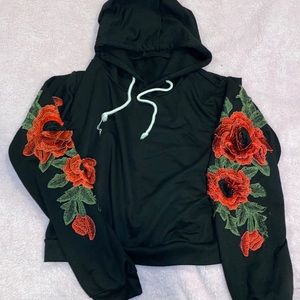 Rose Cropped Sweatshirt